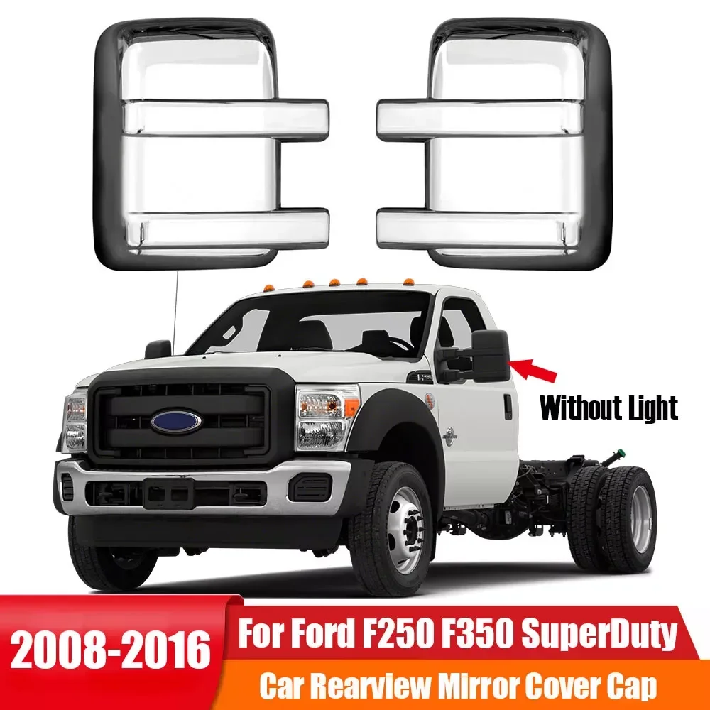 For Ford F250 F350 F450 F550 Super Duty 2008-2016 Car Sticker Rearview Side Mirror Cover Wing Cap Exterior Rear View Case Trim