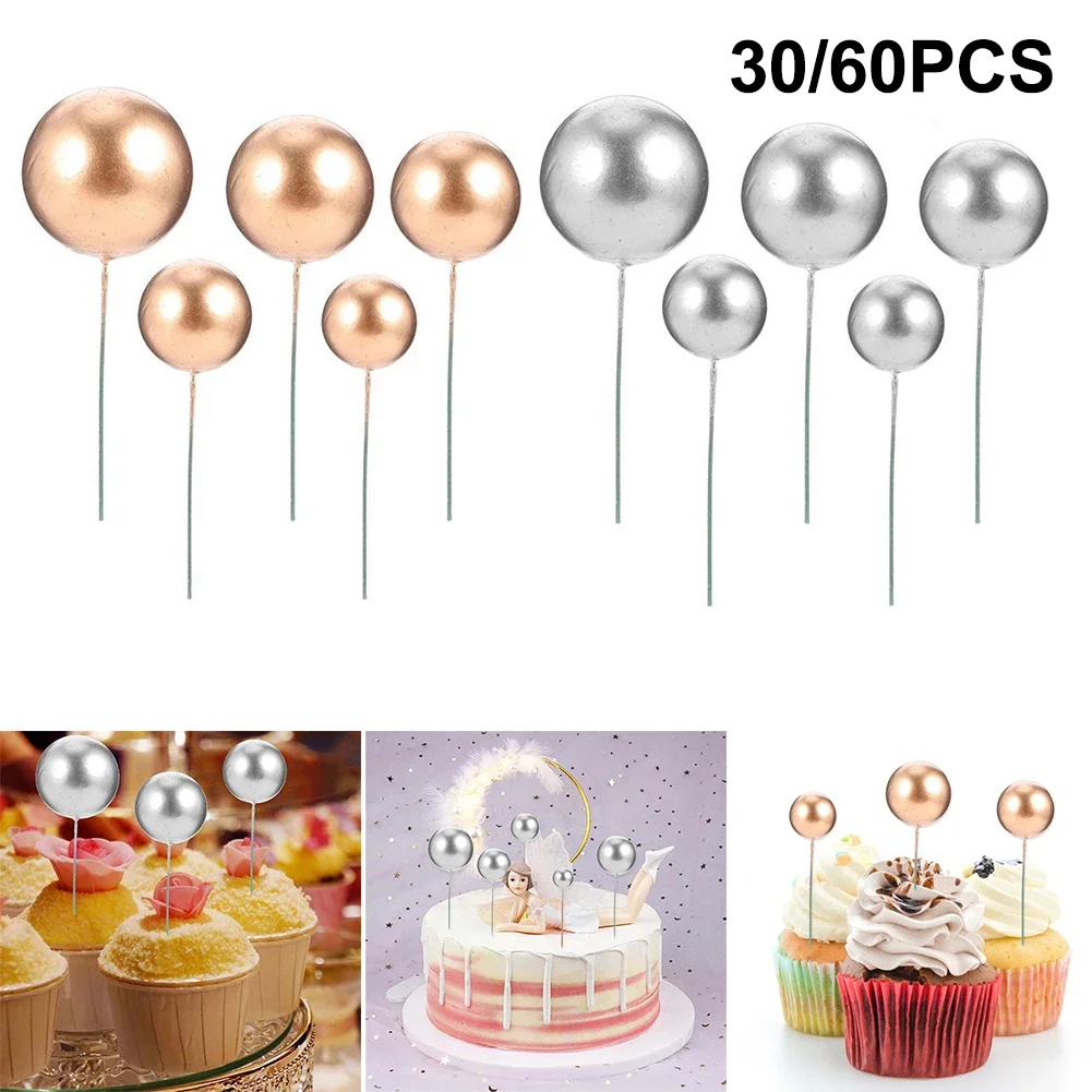 

Golden Ball Silver Colorful Ball Cake Birthday Foam Decoration Ball Cake Silver Golden For The Cake Decoration Decorating Supply