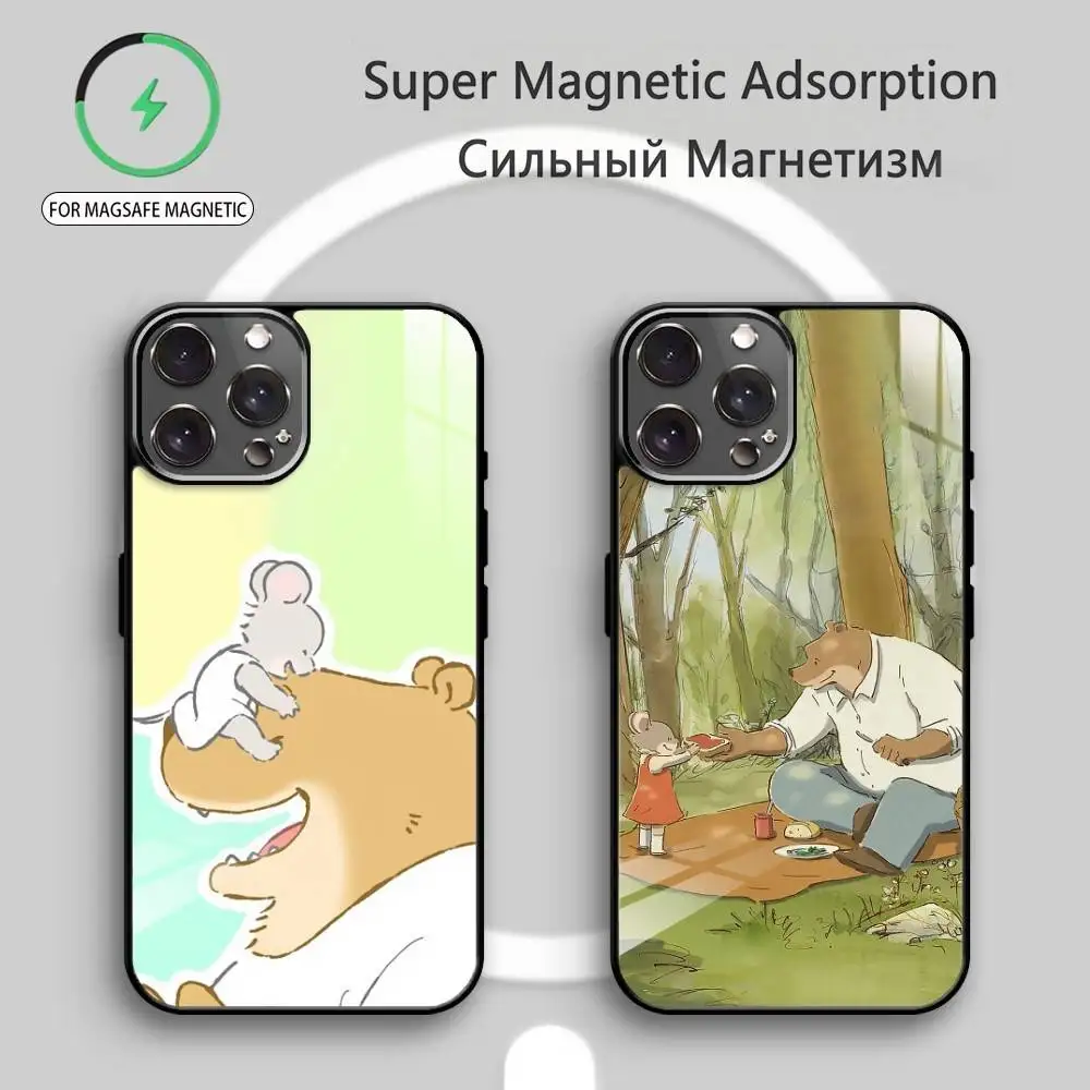 warm Ernest and Celestine Phone Case For iPhone17,16,15,14,13,12,11 Plus,Pro Max Magnetic For Magsafe Wireless Charging