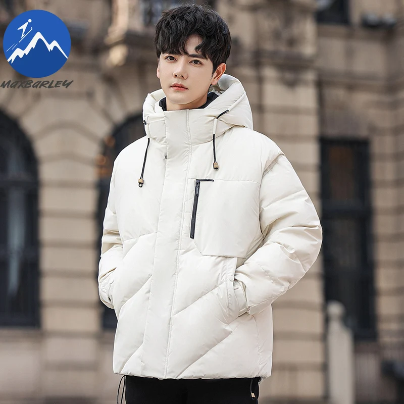

Maxbarley Men Puffer Jacket High Quality Detachable Sleeves Vest Travel Lightweight Coat Fashion Urban Thicken Warm Down Jacket