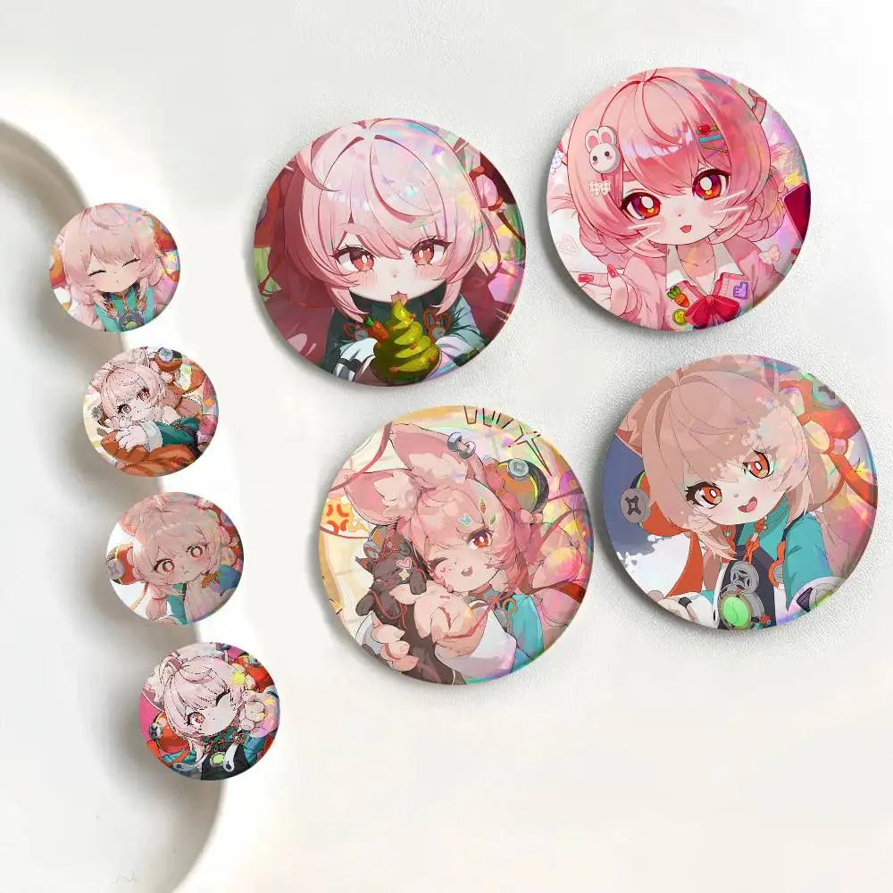 Game Zenless Zone Zero Anime Zhao Round Badge Lapel Pin Backpack Clothing Jewelry Accessories Gift Brooch