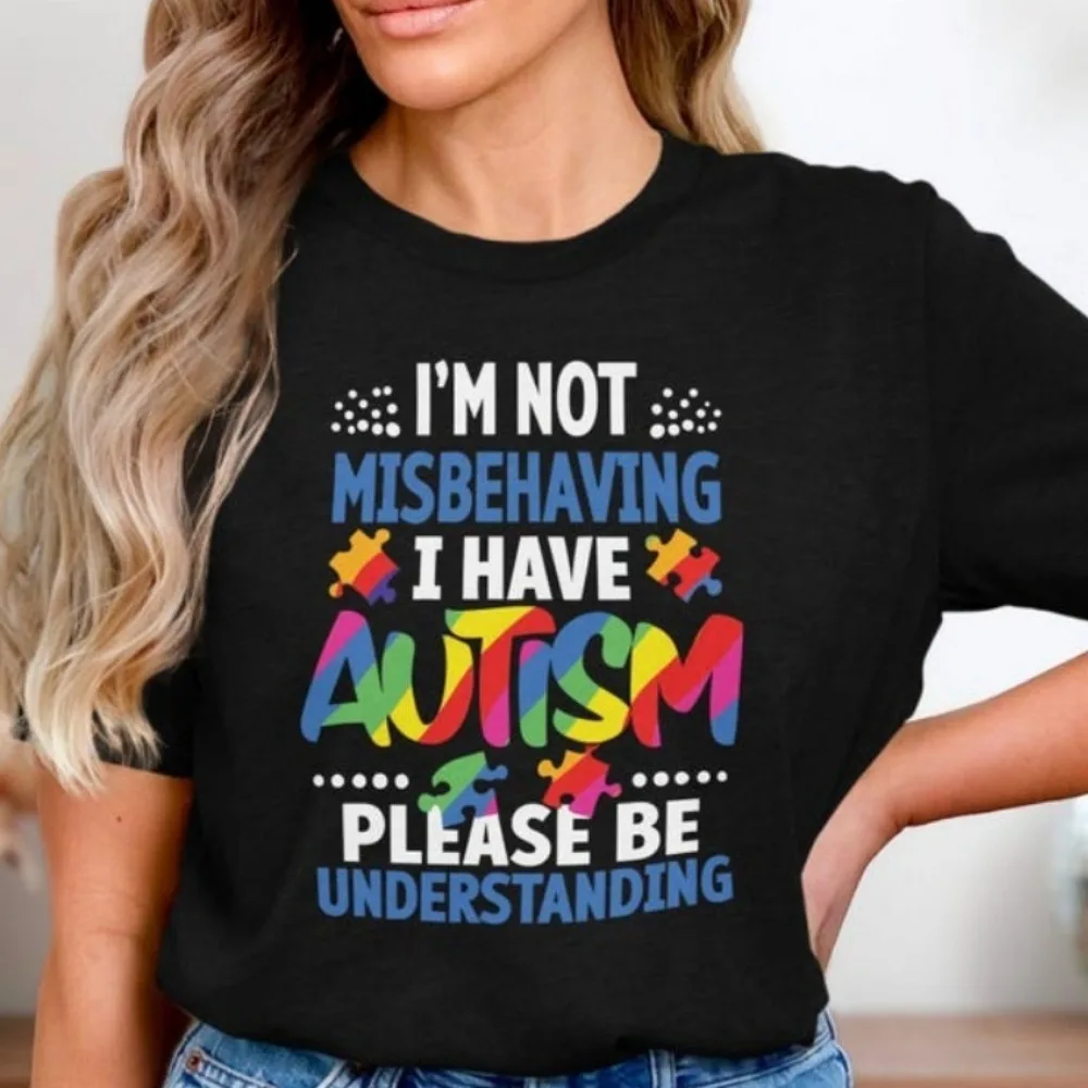 

Autism Awareness Shirt Be Understanding Autism Tee Neurodivergent T Shirt Breathable Camisetas Fit Sweatshirt for Daily Wear