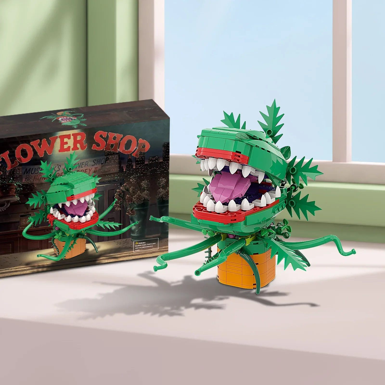 

MOC Little Shop of Horror New Man Eater Audrey II Chomper Flower Building Blocks Set Plants Bricks Children DIY Toy Dropshipping