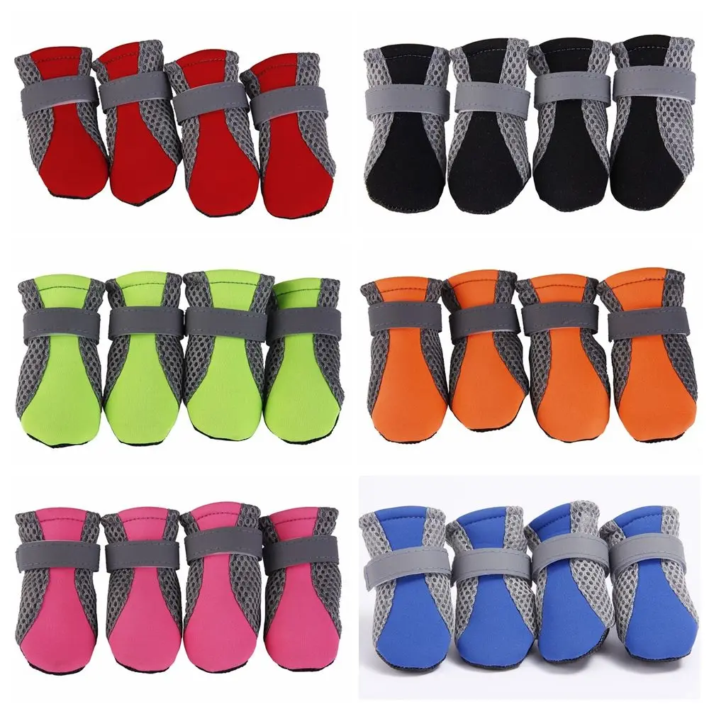 

Washable Reusable with Reflective Stripe for Small Large Dogs Hot Pavement Mesh Dog Shoes Dog Boots Pet Rain Boots Pet Supplies
