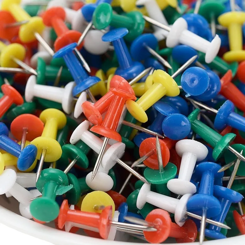 96 pcs Colorful Push Pins, Colorful Assorted Colors, suitable for Home Photo Wall, Sturdy Bent Resistant