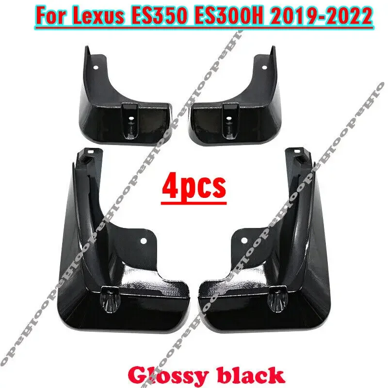 Glossy Black For Lexus ES350 ES300H 2019-2022 Mud Flaps Splash Guards Fender 4X
