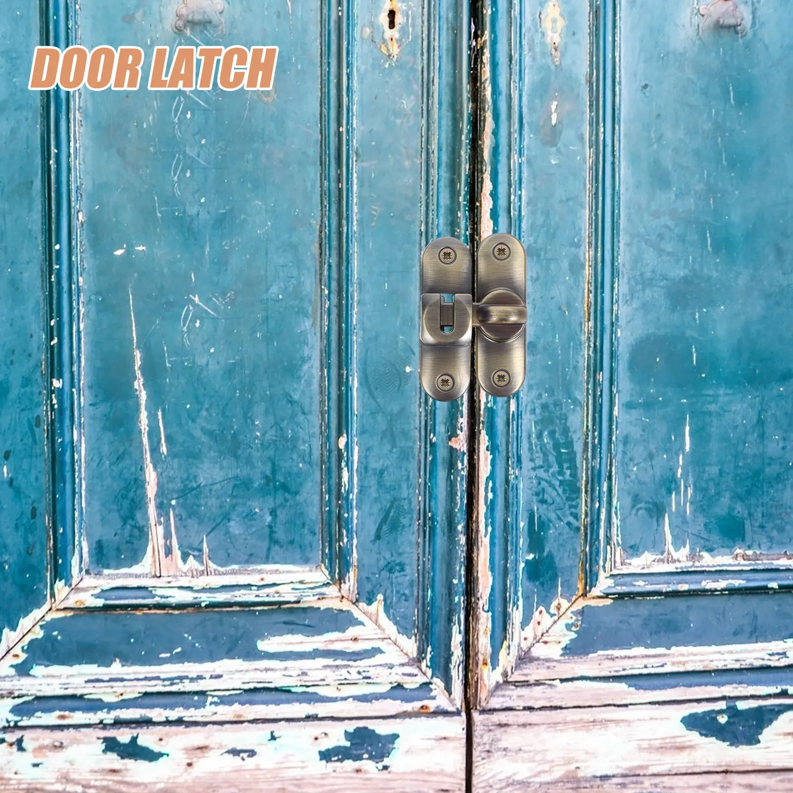 

1 Set Zinc Alloy Door Latch Heavy Duty Security Bolt Slide Mechanism No Drill Installation For Bathroom Kitchen Cabinet Wardrobe