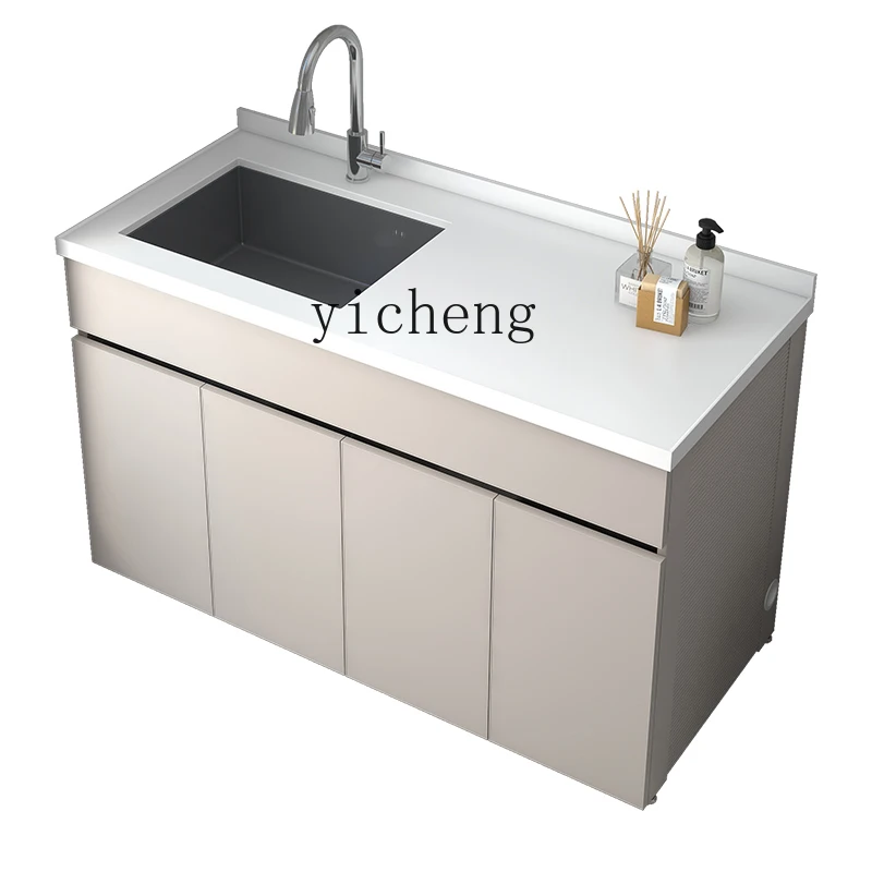 

ZF Stone Plate Balcony Aluminum Alloy Garden Terrace Top Floor Stainless Steel Basin Wash Basin