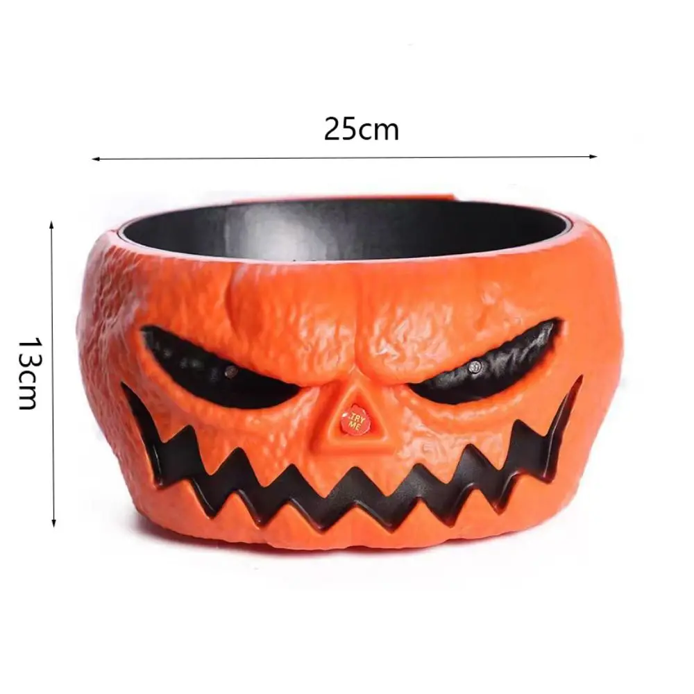 Sensor Skull Hand Halloween Pumpkin Candy Bowl Electric LED Eyes Halloween Skull Bowl Plastic Snack Bowl Haunted House Props