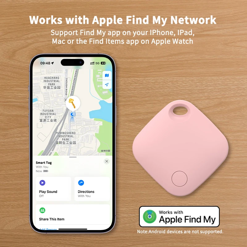 Long-Distance Tracker Bluetooth Global Positioning Tracking Finder For Apple Find My Locate Keys Bag Smart Tag for IOS iPhone