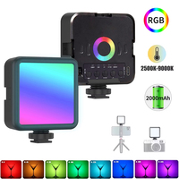Pocket RGB Fill Light Portable LED Light Video Mini Fill Light For DSLR Camera for GoPro Laptop Selfie Adjustable RGB Video Lamp
