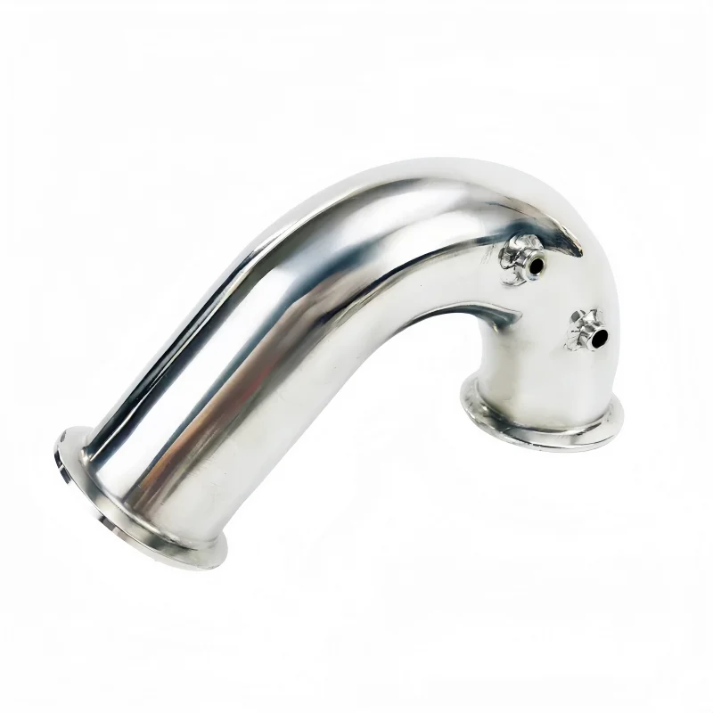 2'(51mm)OD64mm 135 Degree Thermowell Elbow With Thermowell 4mm and 6mm For Distillation Tri-clamp Connection Elbow Pipe Fitting