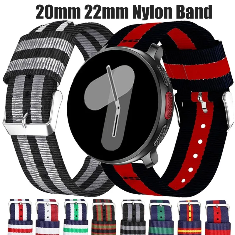 20mm 22mm Canvas Nylon Strap For Polar Vantage V3 M M2 M3 Grit X Pro X2 Pro Sport Wrist Band For Polar ignite 2 3/Pacer/Unite