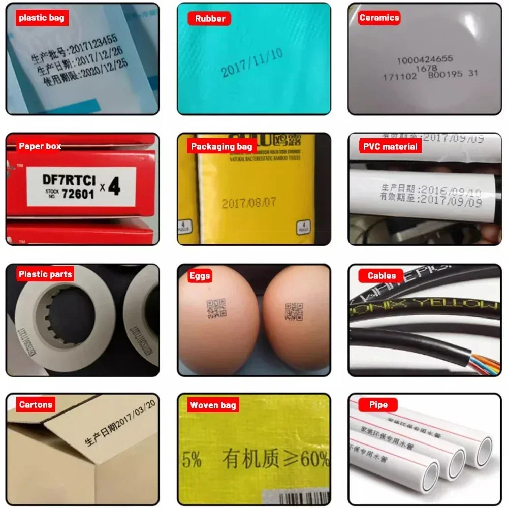 7-inch TIJ Online Inkjet Printer Variable Expiry Date Batch Code QR Barcode Logo Mask Glass Plastic Bag Cans Coding Machine
