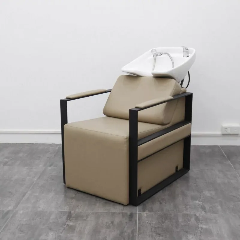 Hair salon special shampoo bed Barber shop simple semi-reclining flush bed