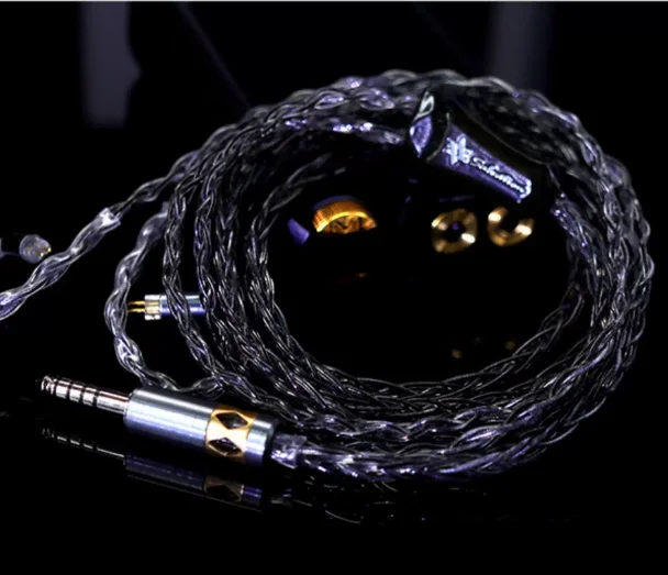 HAKUGEI Taiwan Salvation Silent Gold Silver Palladium Foil Alloy Audio Hifi Music Earphones Upgrade Cable Line 4.4 2.5 0.78 MMCX