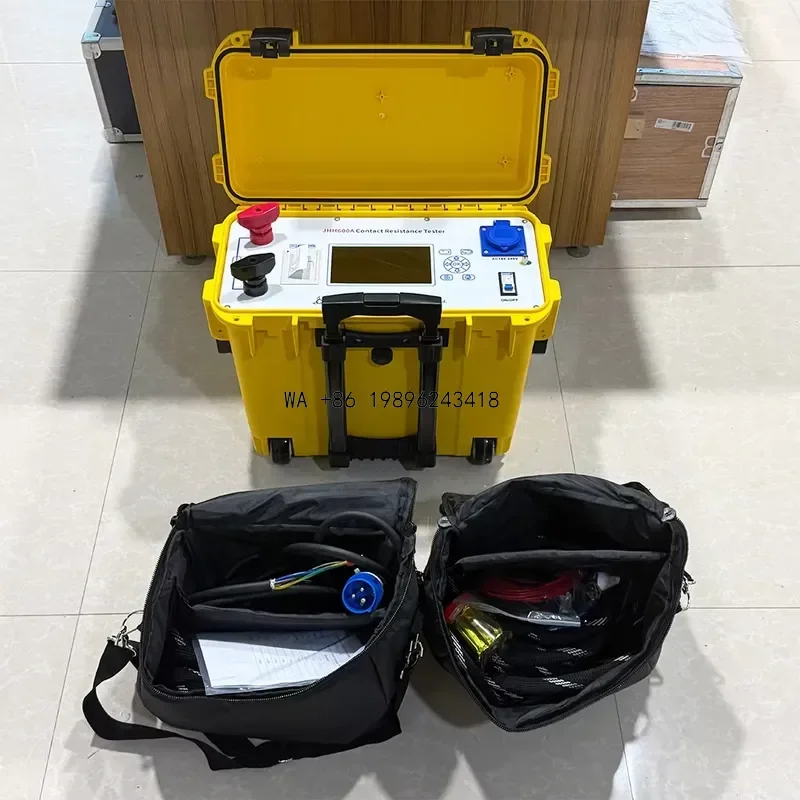 Wmwmnu 600A Large Current Micro Ohmmeter 50Hz/60Hz Loop Resistance Tester Contact Resistance Circuit Breaker Meter Test