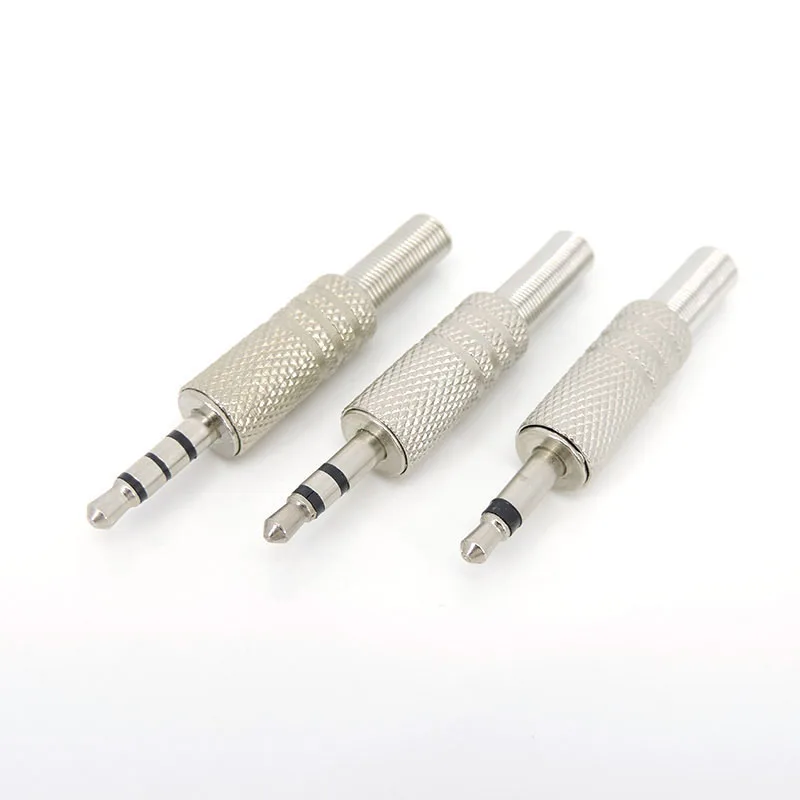2Pole 3Pole 4Pole Metal 3.5mm Male jack Plug Mono Stereo Audio Solder Cable Connector 3.5 earphone Headphone Repair Adapter c1