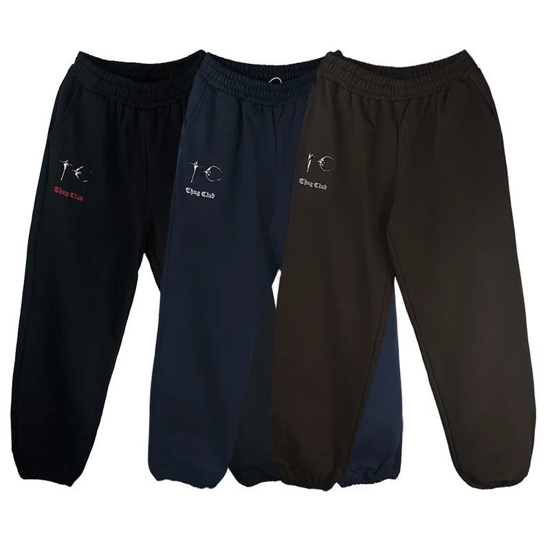 Coupe ample jeune Sle pantalons longs coréen Faion décoratif revers loisirs pantalons de sport pour hommes saison d'automne pantalons décontractés
