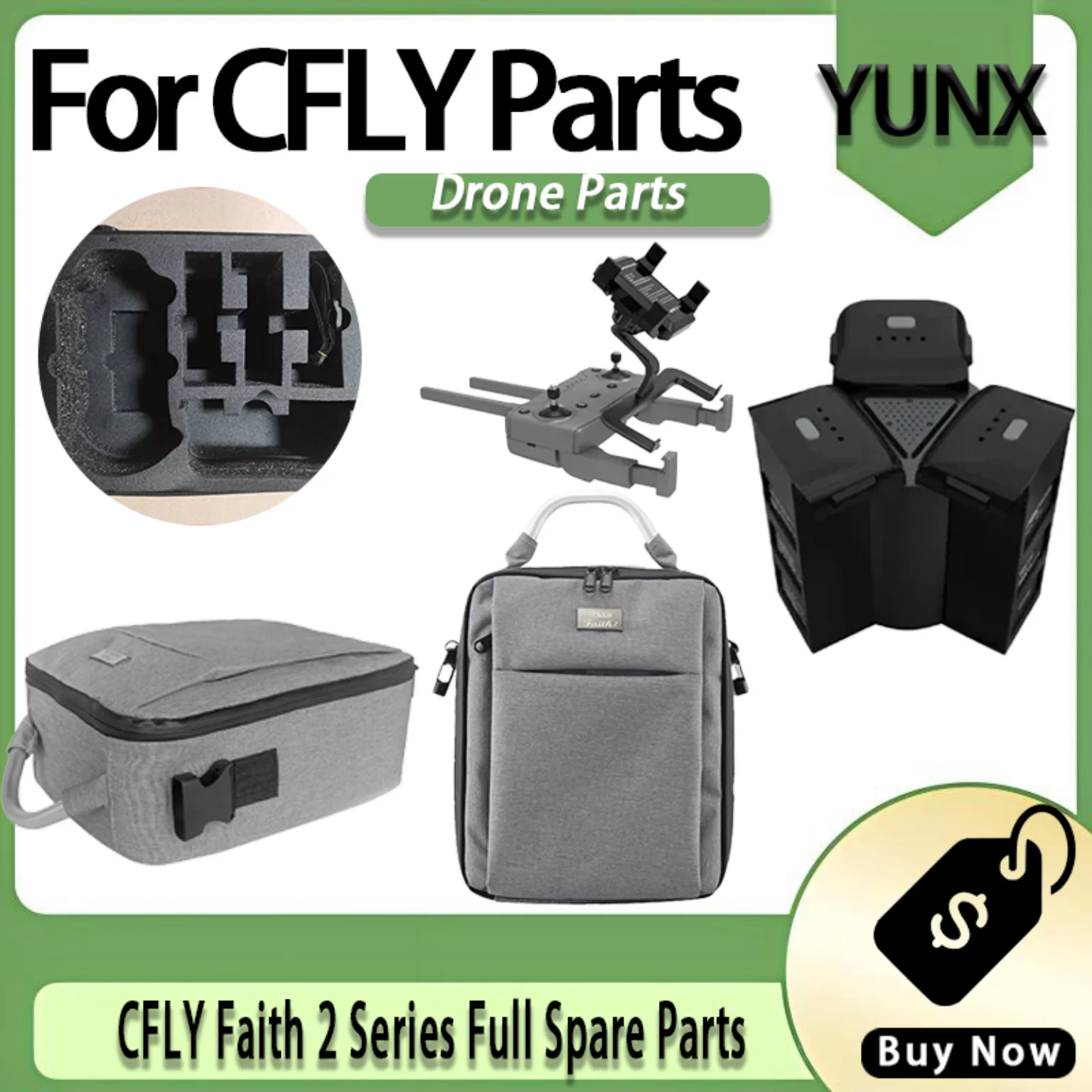 Kit de Accesorios Premium Todo en Uno para CFLY Faith 2, Faith 2S, Arno SE, Arno Plus, Cargador, Bolsa de Almacenamiento, Soporte para Teléfono, Control Remoto Completo