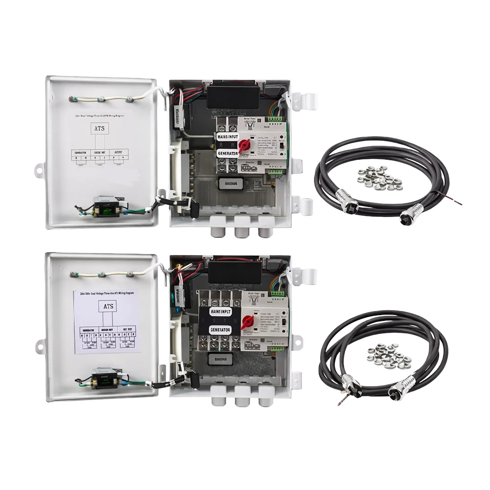 10KWGasoline Diesel Engine ATS Control Box Auto Start Controller Single Phase 220V Three Phase 380V 5 pin 6 pin Generator Parts