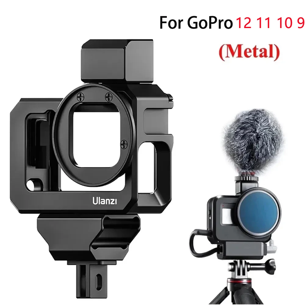 

Корпус для камеры Ulanzi из алюминиевого сплава, аксессуар для Gopro Hero 12, 11, 10, 9, защита от падения, защита от холода, расширенная видеокамера