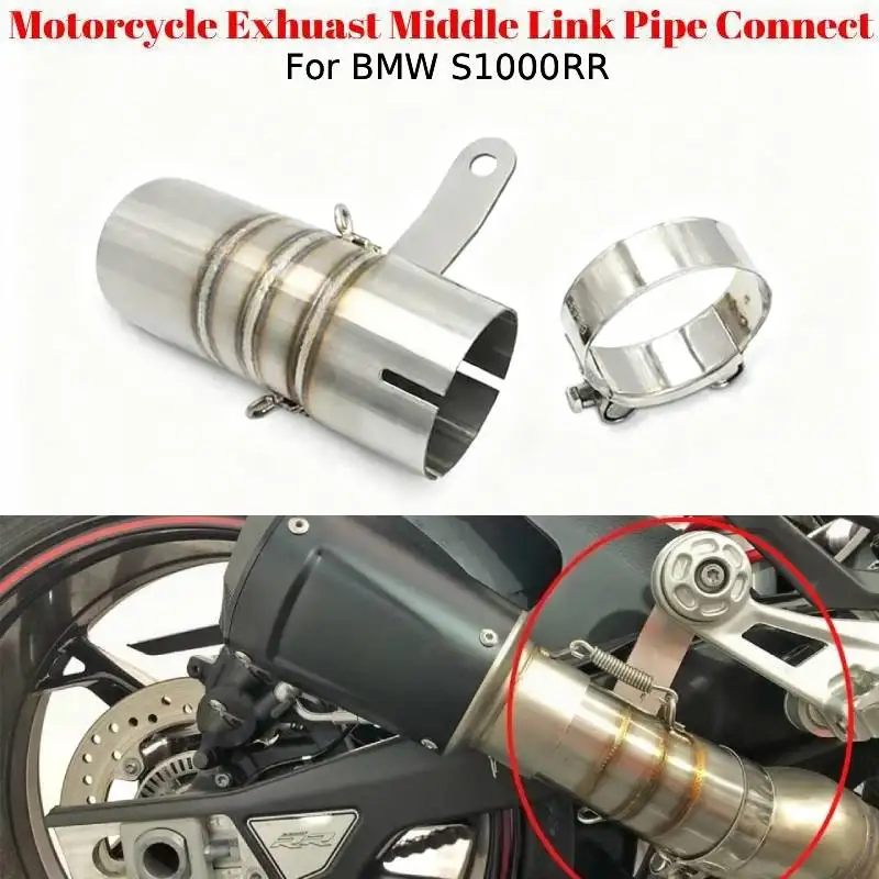 Für BMW S1000RR S1000 RR 2019-2023 2022 Motorrad Auspuff Mittleren Link Rohr Verbinden 60mm Motorrad Escape Auspuff rohr