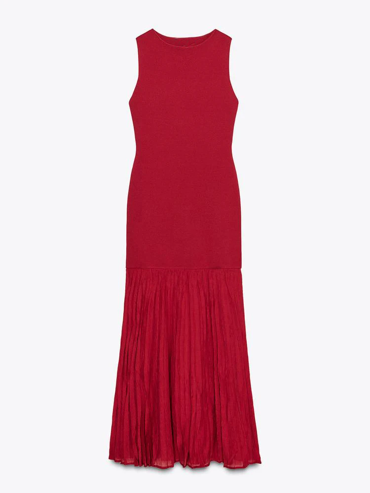 Ele High Waist Knitted Long Dr Simple Classy Women's Summer New Sle Svel Gown round Ne Pure Color Maxi Dr