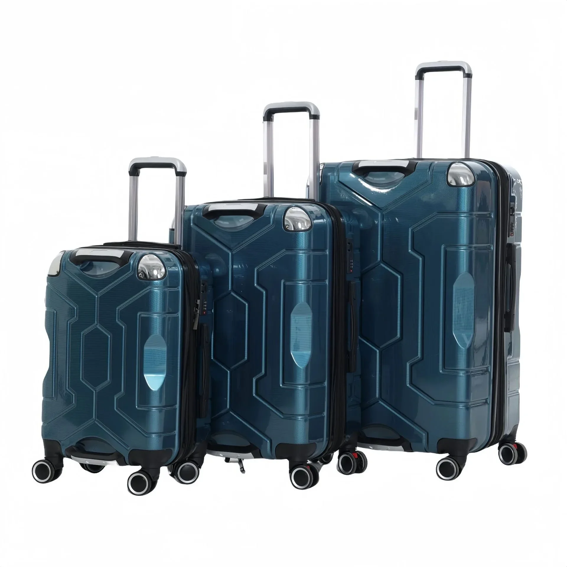 Suitcase Sets 3 Pieces Rolling Luggage Detachable Wheels 20 24 28 Inch Strong Durable Travel Bags Unisex Password Trolley Case