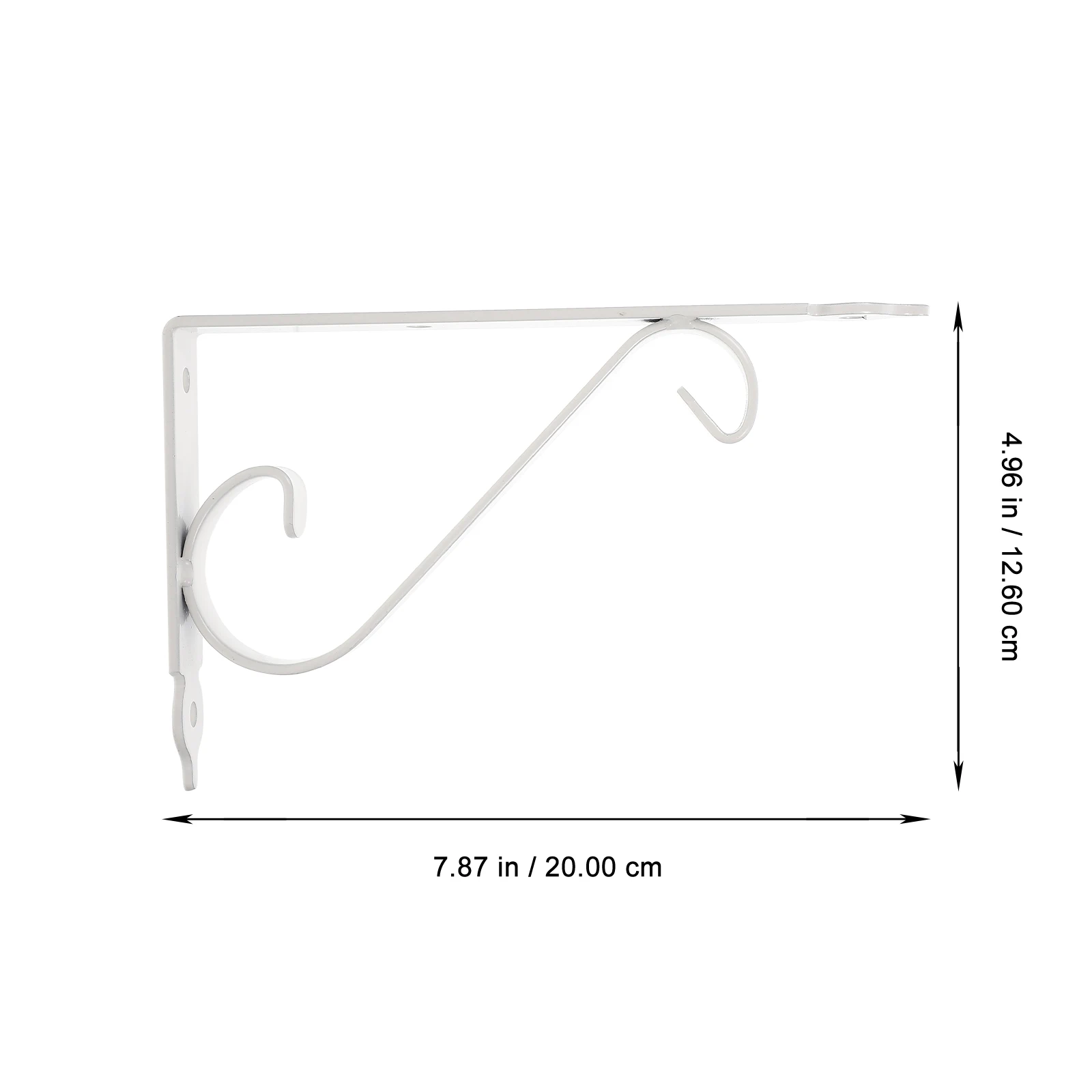 

2 Sets Wall Iron Supporters Thick Iron Shelf Brackets Multi-Use Heavy Duty Load-Bearing Simple Style Living Room Study Kitchen