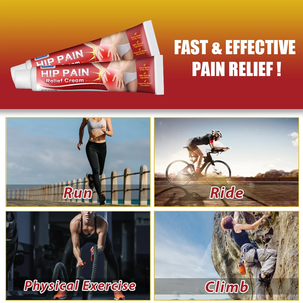 1/3/5Pc Sumifun Hip Pain Relief Cream Sciatica Neuralgia Arthritis Ache Ointment Muscle Joint Painkiller Massage Medical Plaster
