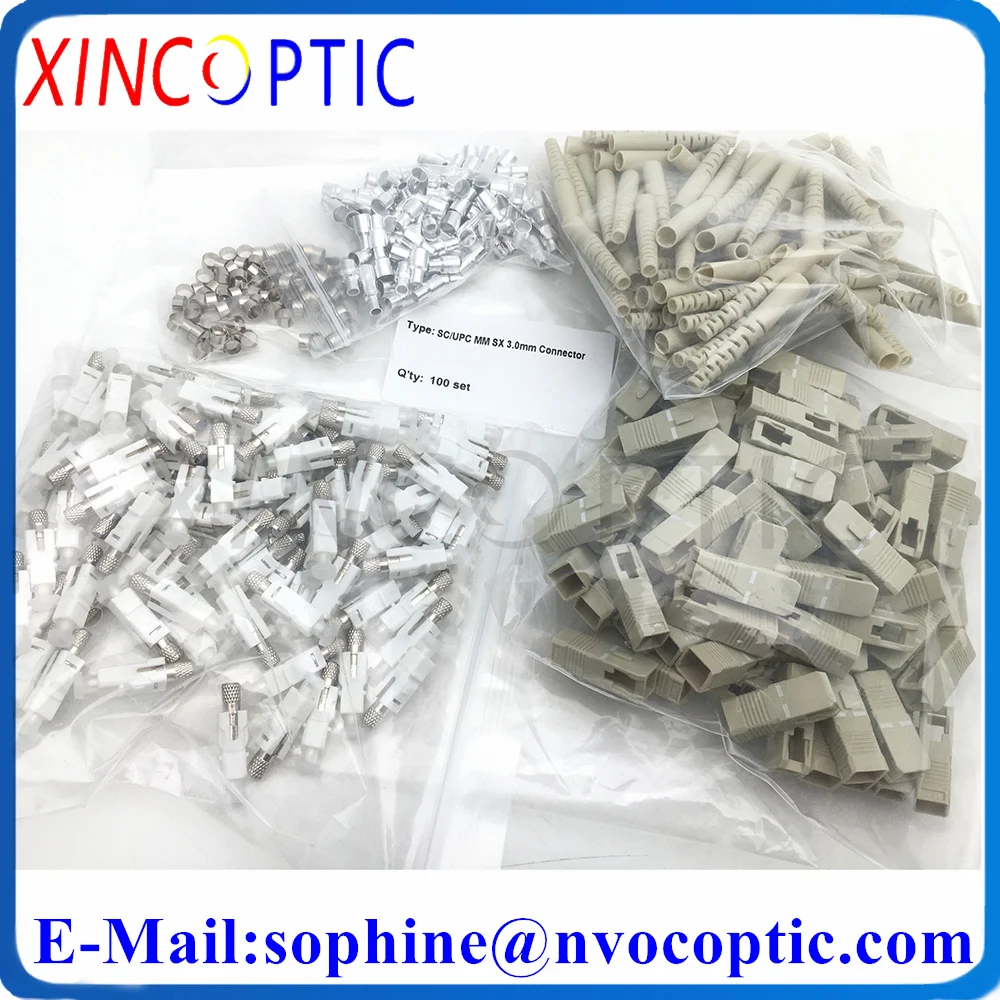 

250Pcs SCUPC/MM/SX/2.0mm/Gray SC Multimode MM Simplex 3.0mm 50/125 62.5/125 Simplex Fiber Optical Ceramic Ferrule Cord Connector