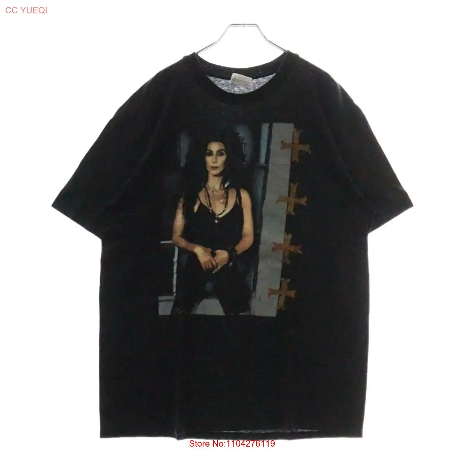 VINTAGE CHER HEART OF STONE Shale T shirt  Cut Sewn Black Used 9d3 vintage Washed Breathable fashion Soft Stylish streetwear
