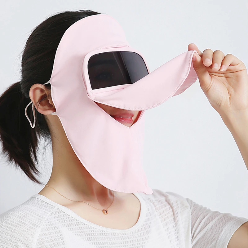 Sun Protection Mask Women's Summer Face Mask Breathable Ultraviolet Sun Protection Anti-Ultraviolet Covering Forehead Mask