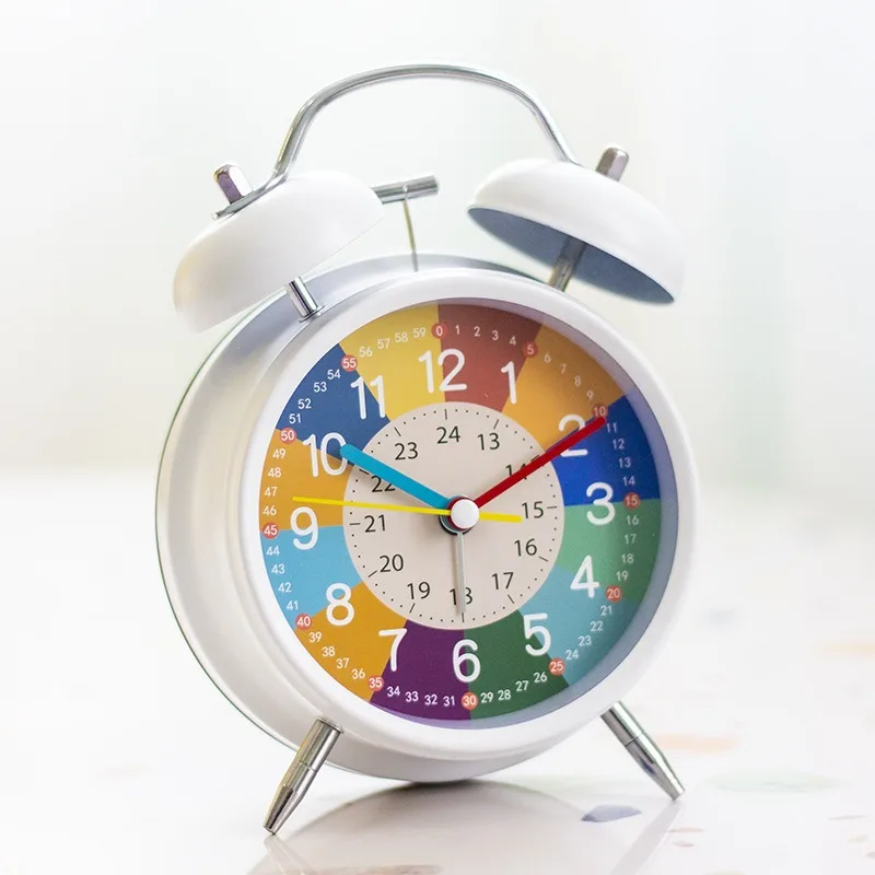 Early childhood education children's metal alarm clock girl and boy desktop wake-up tool clock student dedicated learning clock