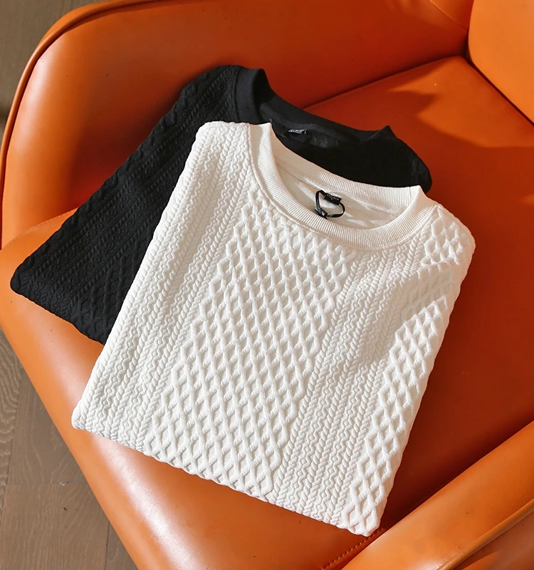 

HuaHua U Home Men's Loose Fit Hoodie Knitwear American Casual Style 3D Embroidery Fabric Fashionable Urban Winter Sweater