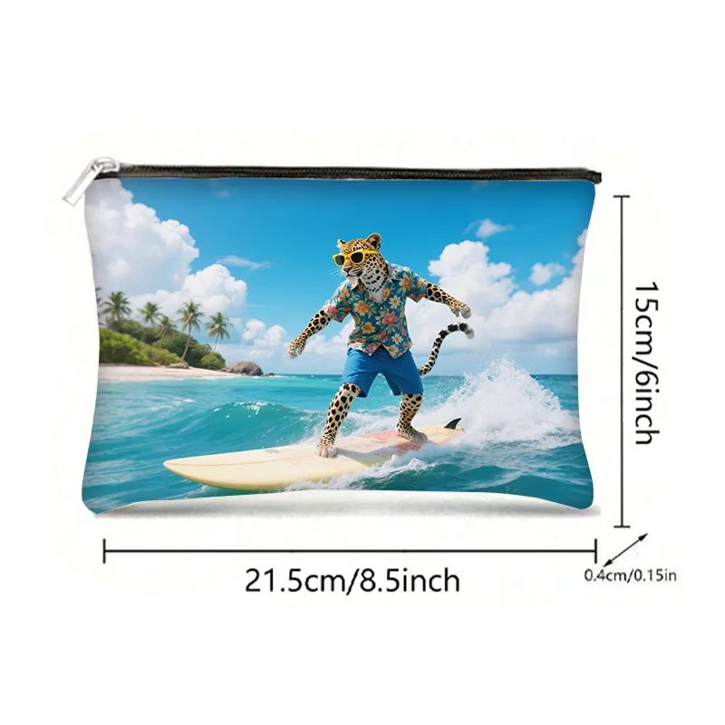 New Women Powder Puff Storage Bags Large Capacity Makeup Travel Toiletry Bag Cartoon Printed Zipper Bags Makeup Tool Accessories