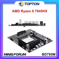 MINISFORUM NAS Gamer Motherboard BD795M M-ATX AMD Ryzen 9 7945HX 2*DDR5 2*NVMe 2*SATA3.0 PCIe4.0 x16 2.5G LAN Computer Mainboard