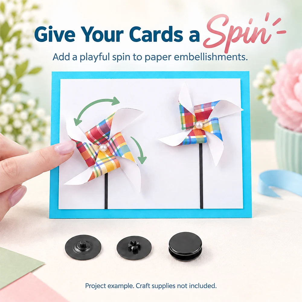 50 Pairs of Snap'n Slides for Making Slider Card Spinner Swing Arm Cards Round Interlocking Disks Easy to Use That Snap and Spin