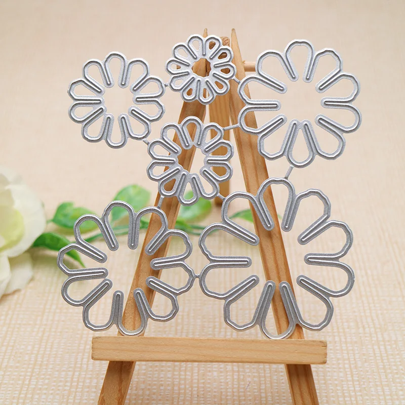 Bloemblaadjes Combinatie Metalen Stansmessen Bloem Papier Snijden Album Cover Scrapbook Embossing Diy Decoratieve Ambachtelijke Gestanst