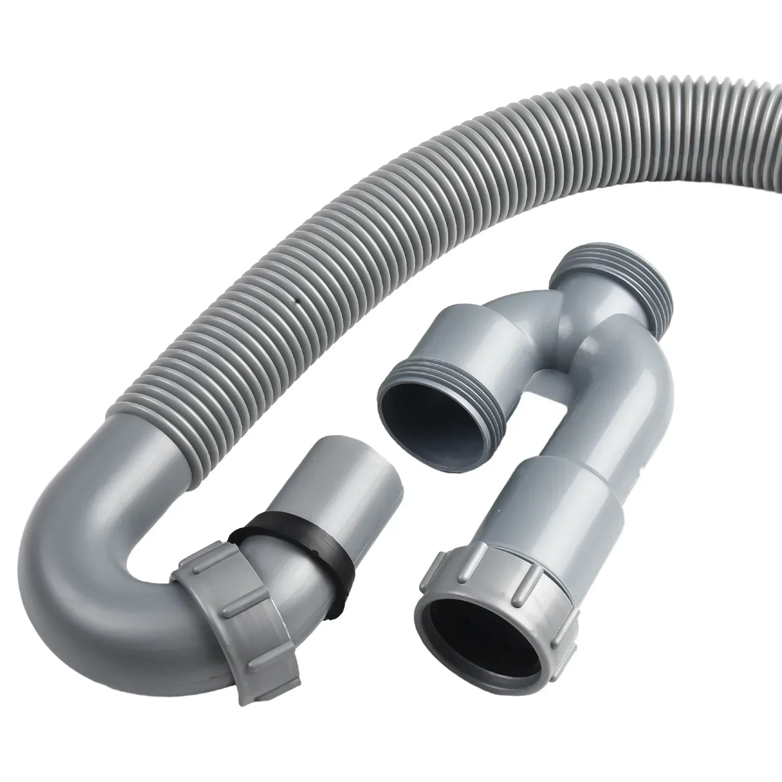 Kitchen Sink Basin U-shaped Drain Pipe Washbasin Sink Drainer Filter Sewer Drainage Retractable Deodorant Drain Hose Bath Parts