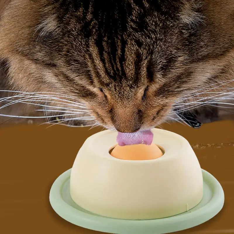 Pet Licking Plate Rotating Slow Feeder Round Interactive Lick Mat Fun Puzzle Food Bowl Anti Vomiting Cats Toy For Pets