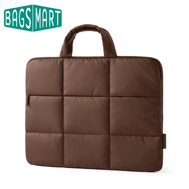 

BAGSMART 13.3-15.6 inch Laptop Case Puffy Laptop Sleeve Bag with Handle Waterproof Anti-collision Computer Briefcase