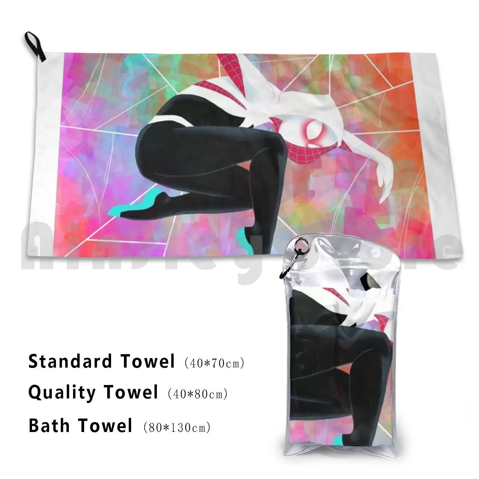 Spider-Gwen Bath Towel Beach Cushion Spider Gwen Spiderverse Gwen Stacey Spiderwoman Comics Spider Woman