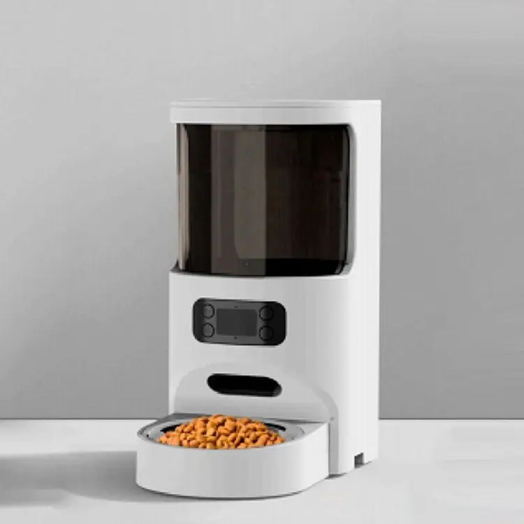 

New Product Customization Automatic Feeding Device Pretty Video Version of Remote Control Single Bowl Voice Call Cat Feeder