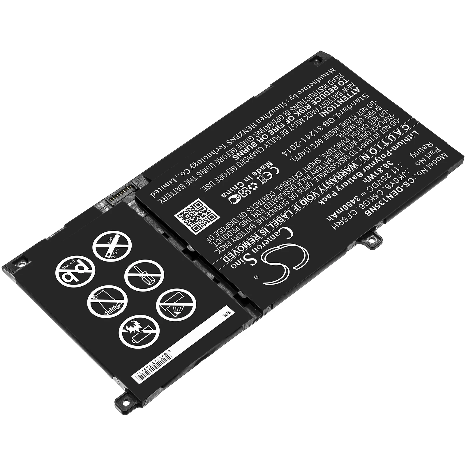 Replacement Battery for DELL  Inspiron 13 5301, Inspiron 14 5406 2-in-1, Latitude 15 3510, New Inspiron 15 5000, Vostro 14 5402