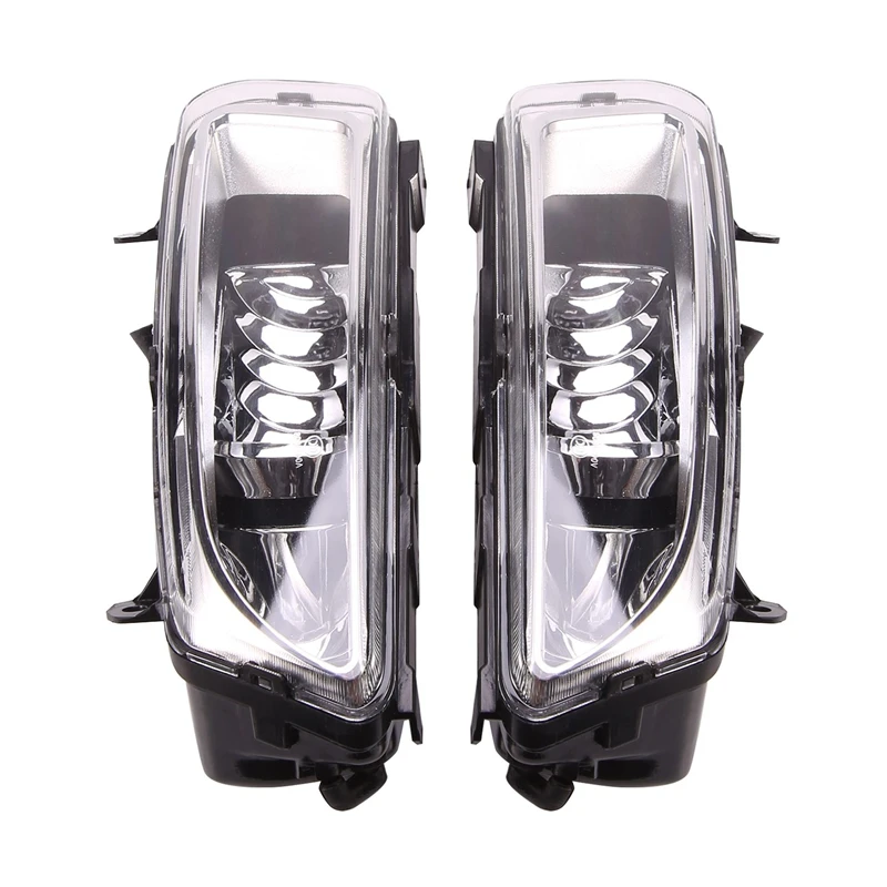 Front Bumper Fog Lights Fog Lamps Set L & R For Vw-Polo Hatchback Mk8 6R 2009-2014