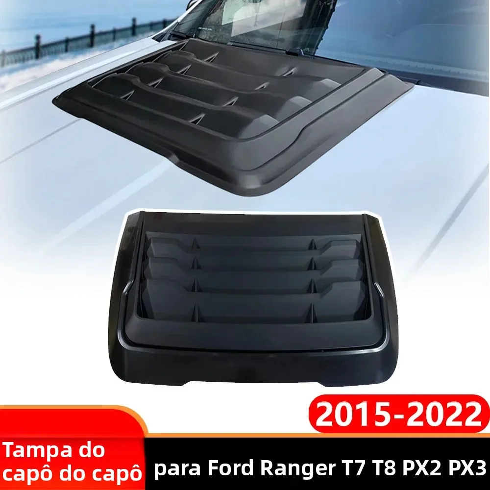 Acessórios Externos para Automóveis, Capô Frontal para Ford Ranger 2015-2022 T7 T8 Wildtrak Raptor Everest, Defletor de Capô