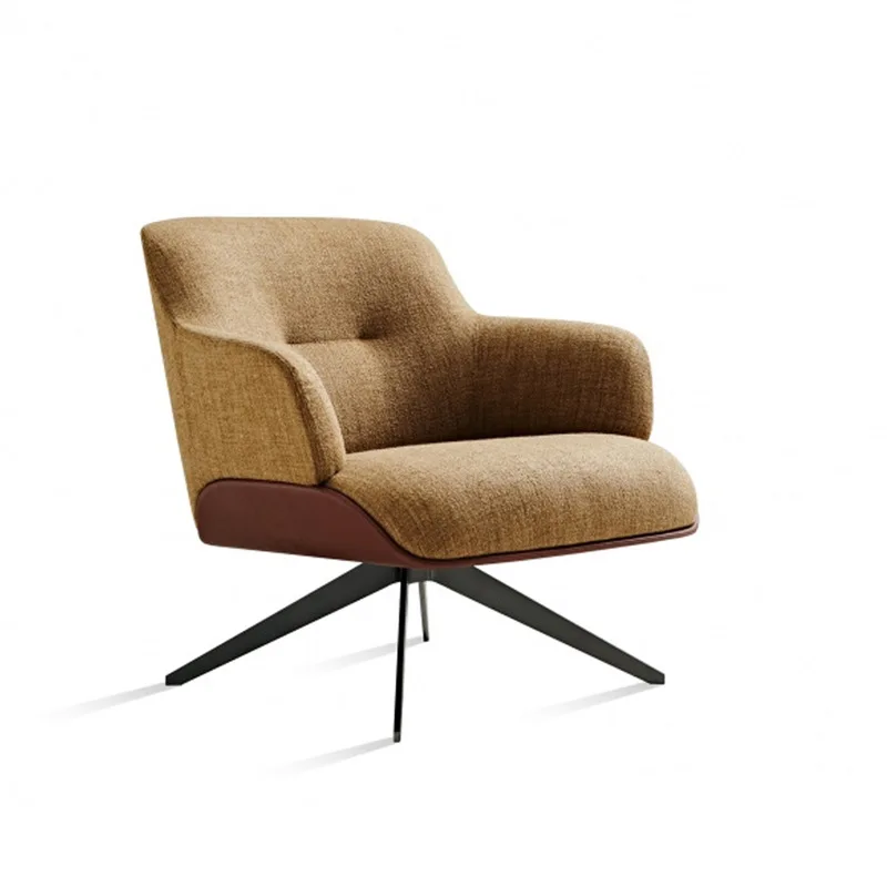 Italian style, colorful rotating base, living room chair, home leisure chair