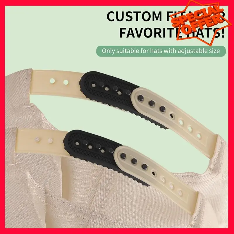 -ESTR 2Pack Hat Extender, 3D Printed Hat Size Extension Accessories, Holes Adjustable Cap Half Size Extender